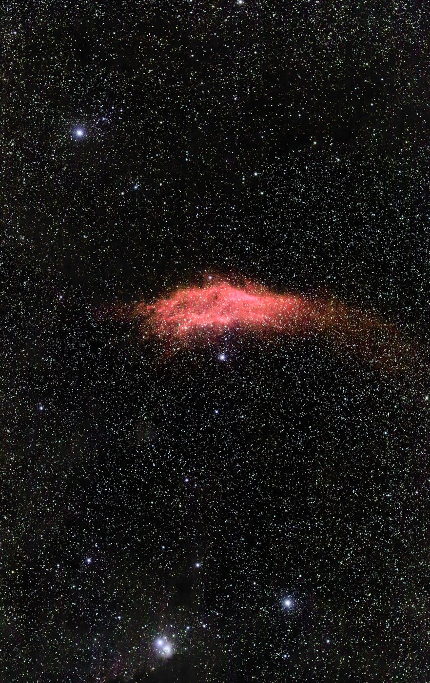 Hmlovina California NGC 1499.  Autor: M. Urbanik, Krajská hvezdáreň v Žiline